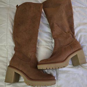 Tall Suede Target Boots